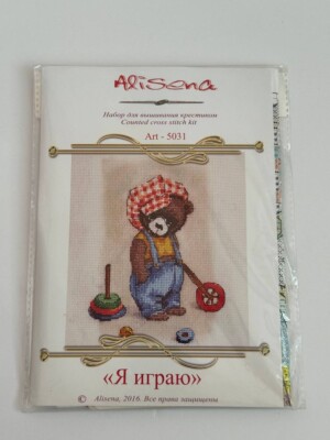 NEW Cross Stitch Kit Bear Alisena 18*19 cm Aida 14
