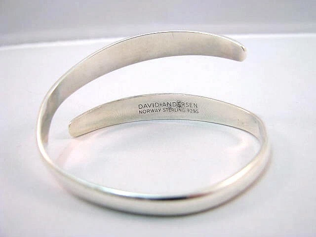 Brazalete David Andersen plata de ley 925 espiral brazalete brazalete alrededor de 1970 Foto 3 de 4