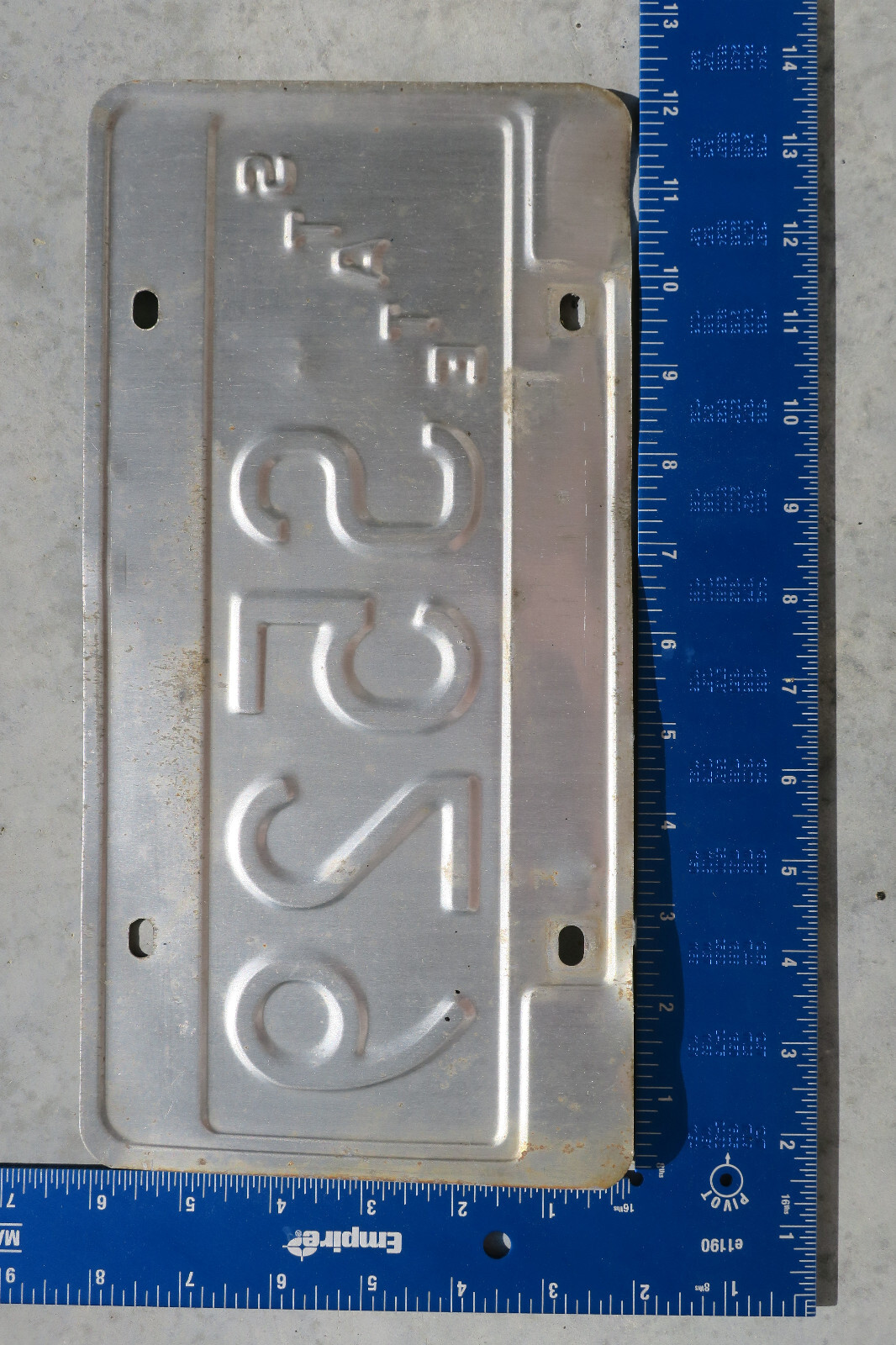 Vermont License Plate State Police Cop 1990 S529 Troop D Rockingham