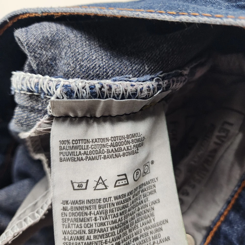 Levi's 557 Jeans Womens Size W30 L32 Blue Eve Square Cut Straight Denim Cotton - Image 3 of 4