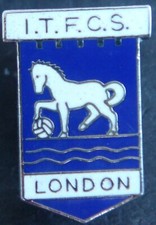 IPSWICH TOWN FC LONDON SUPPORTERS CLUB Maker LONDON BADGE Brooch pin 13mm x 20mm