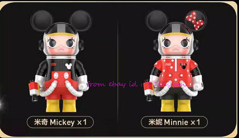 ぬいぐるみ POP MART100% MOLLY MICKEY & MINNIE MOUSE Pop Mart Mega Space Molly Disney Mickey & Minnie Set 100% - US