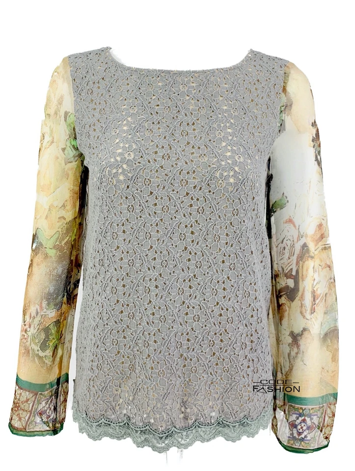 Sundance каталог кружева смесь медиа шелк рукав блузка SZ XS 2 крючком романтический топ