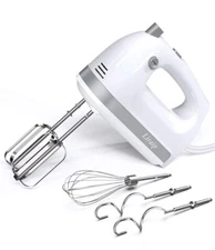 Liraip Electric Hand Mixer 5 Speed Turbo 400W Stainless Steel