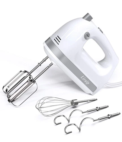 Liraip Electric Hand Mixer 5 Speed Turbo 400W Stainless Steel