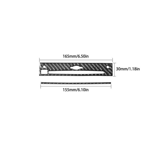 2pcs For Mercedes R320 R350 Carbon Fiber CD Player Interior Trim - Picture 3 of 9