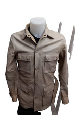 BELSTAFF Veste En Cuir Véritable Homme Taille S Beige XXC192L