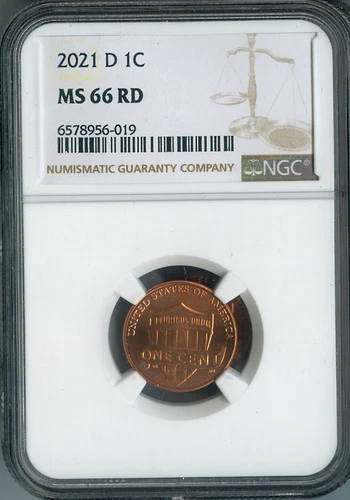 2021-D Lincoln Cent NGC MS66 RD Quality