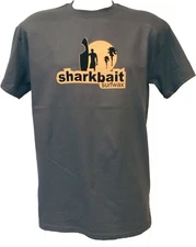 Sharkbait Sunset Tee Charcoal, 100 % 5.4  oz  Cotton   HAVE SOME GUTS!