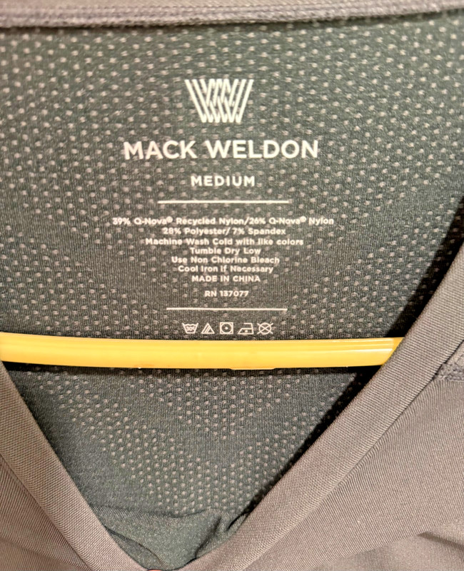 Mack Weldon Men's  Dark Gray Athletic T-Shirt Medium