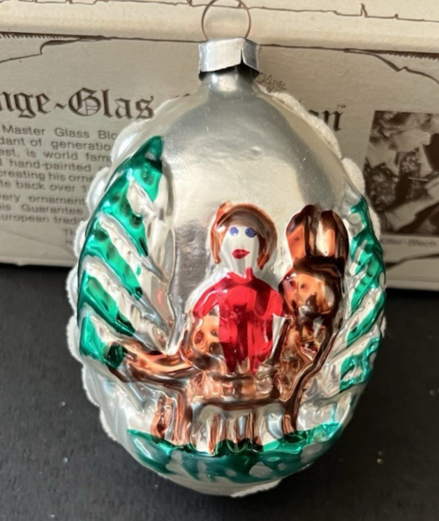 AWESOME Vtg. 1984 German LITTLE RED RIDING HOOD Xmas Ornament Box Cert. MINT