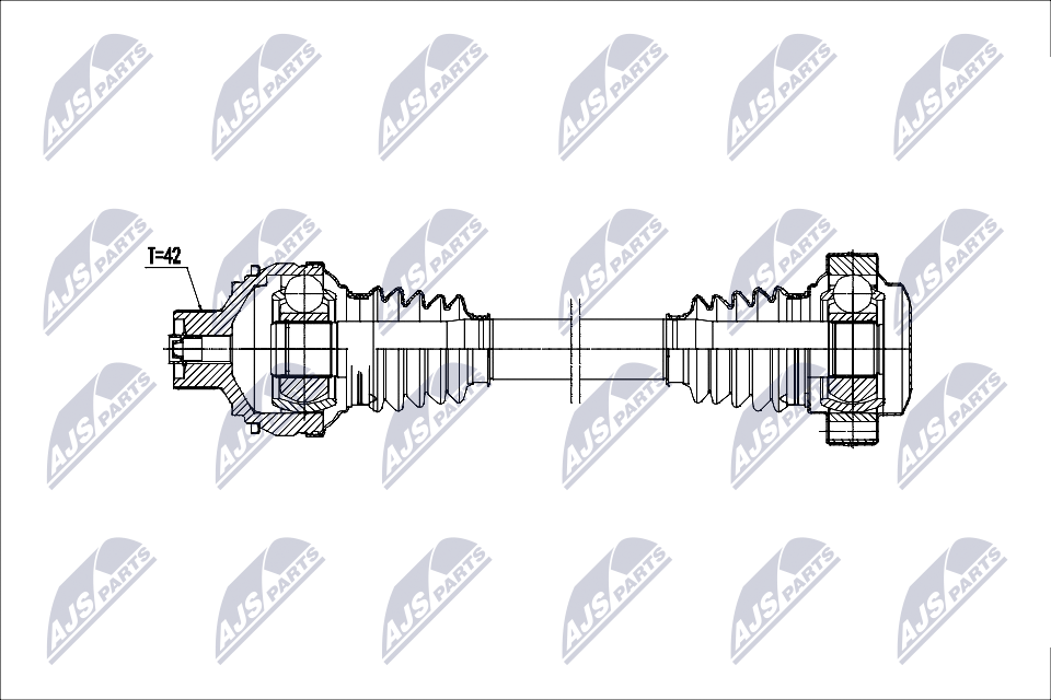 DRIVE SHAFT NPW-AU-081 FOR AUDI DMTA/DUVA/CYMC/CYRB/DMFB 2.0L 4cyl Q7DCBE 3.0L - Image 6