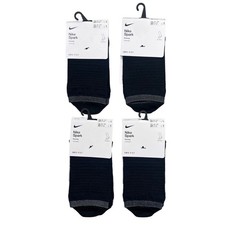4 Nike Spark Lightweight No Show Running Socks Black Dri-FIT Mens 6-7.5 W 7.5-9