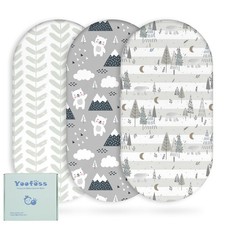 Yoofoss 3-Pack Bassinet Sheets for Halo Bassinest, Baby Delight, Angelbliss