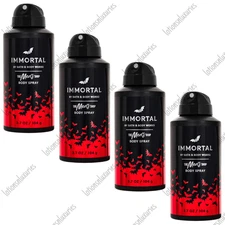 Bath & Body Works IMMORTAL Men's Body Spray 3.7 oz - Lot of 4 - LIMITED EDITION