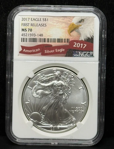NGC MS70 2017 American Silver Eagle One Dollar Silver Coin -148