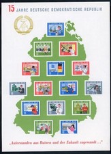 East German Block Number 19, mint never hinged