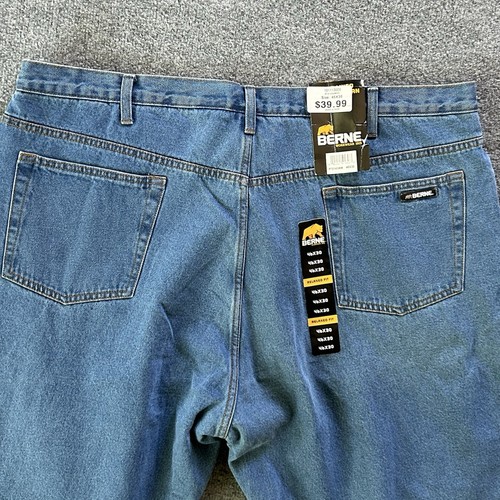 Berne Jeans 46 x 30 Fleece Lined Denim Warm Winter Work Pants Farm Barn Outdoor - Picture 9 of 10