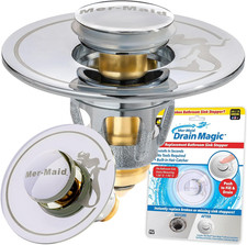 Drain Magic Extra-Rugged Universal Sink Stopper, AS-SEEN-ON-TV, Instantly Replac