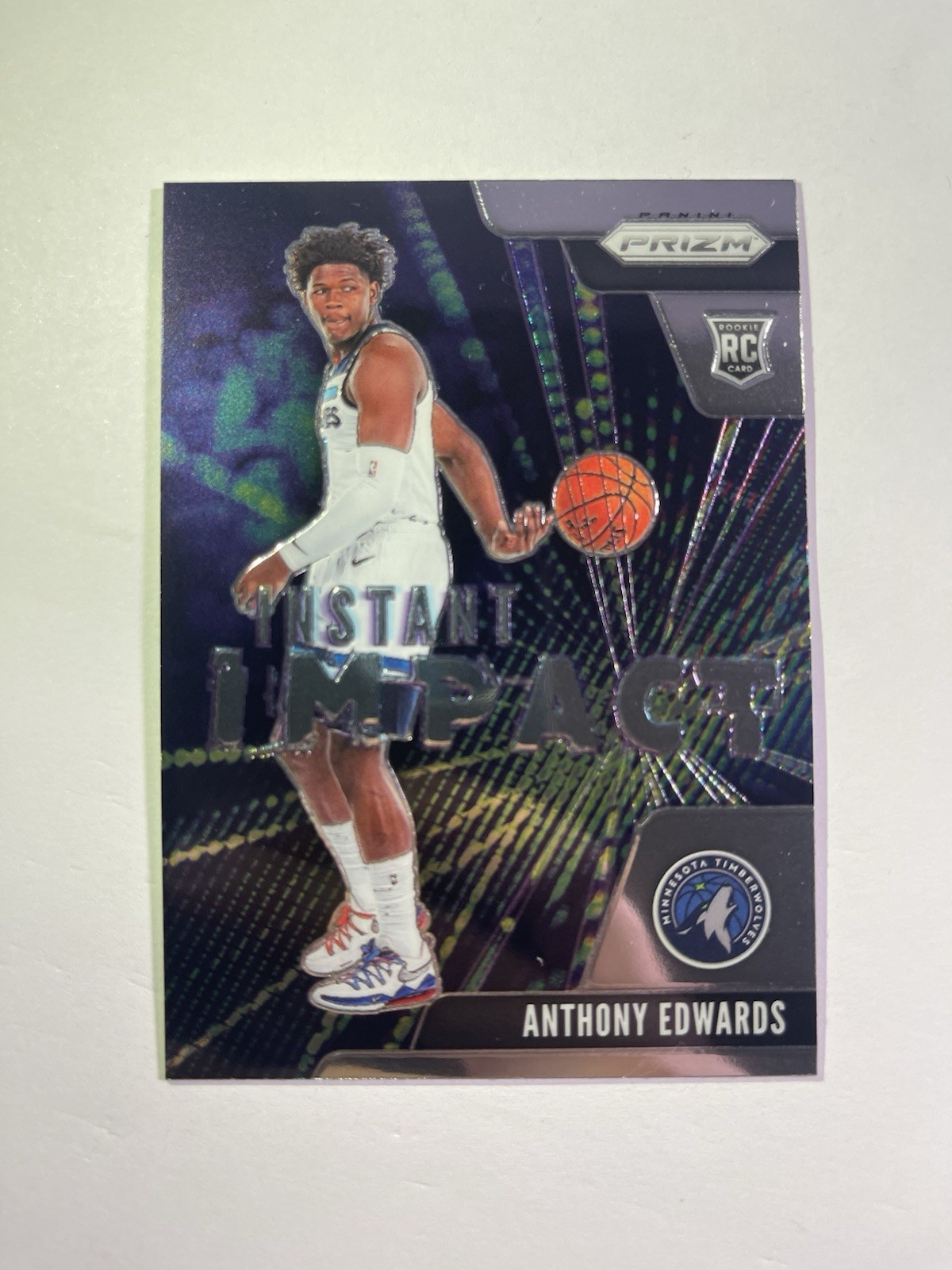 2020-21 Panini Prizm Instant Impact Rookie RC #1 Anthony Edwards