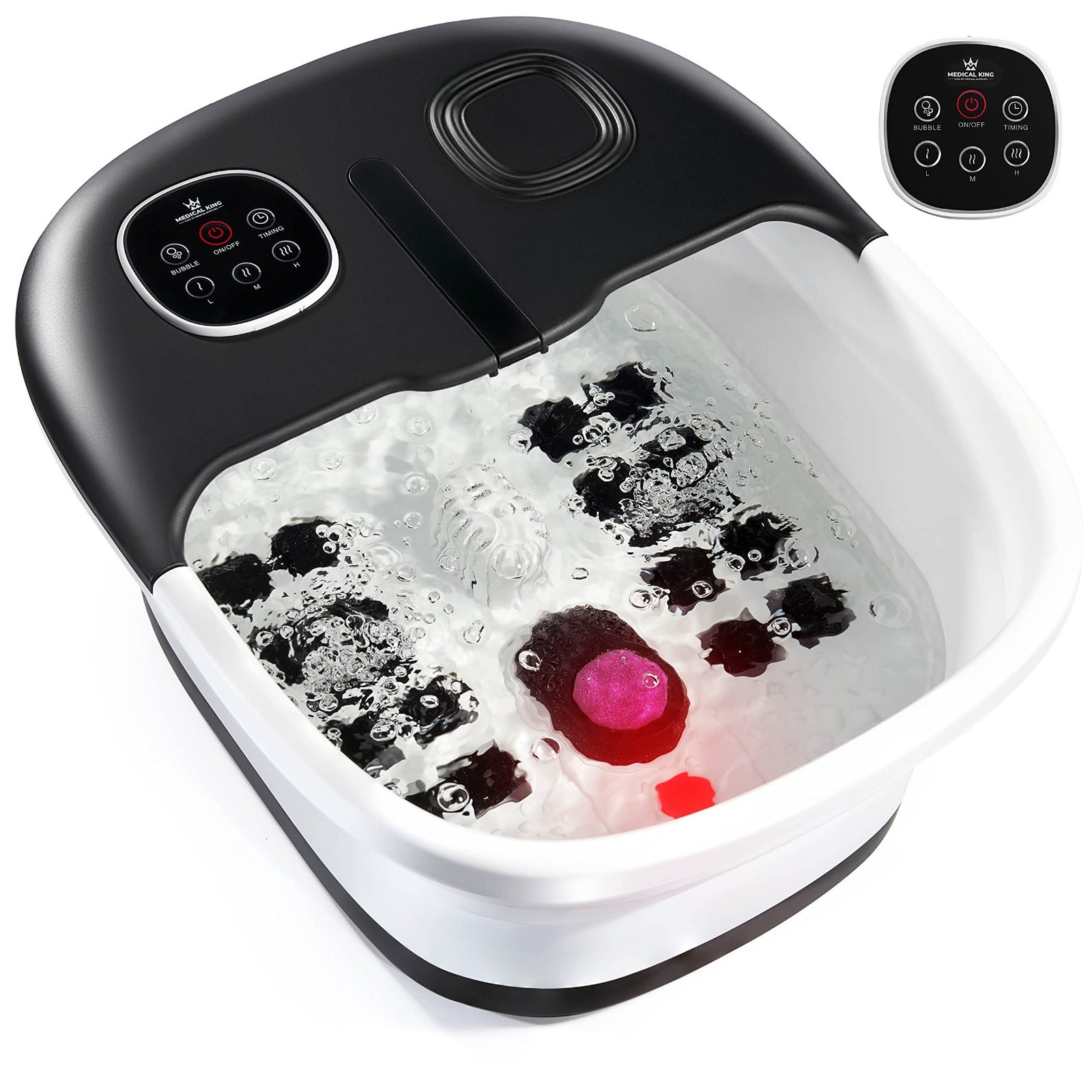 Foot Spa with Heat & Massage, Jets, Remote Control, Pumice S