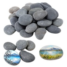 30 Piece Pebbles for Painting 3-4 Inch Smooth River Rocks for DIY Art Projects