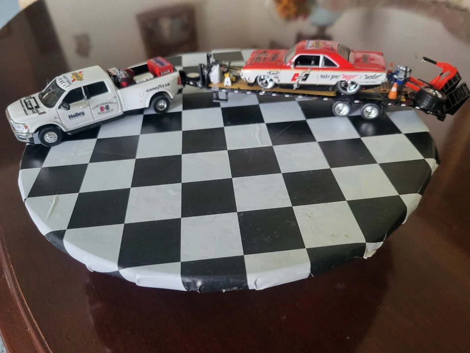 GreenLight 1:64 *DUALLY DRIVERS 2023 RAM 3500 Laramie & 69Dodge Dart GTS Dragster Foto 2 de 4