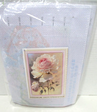 Cross Stitch Kit A Rose is a Rose 11 CT Preprinted Fabric 24" X 19" Beginner