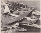 1947 Press Photo Overhead View Of World's Largest Seaplane "Hughes Hercules" — photo 1