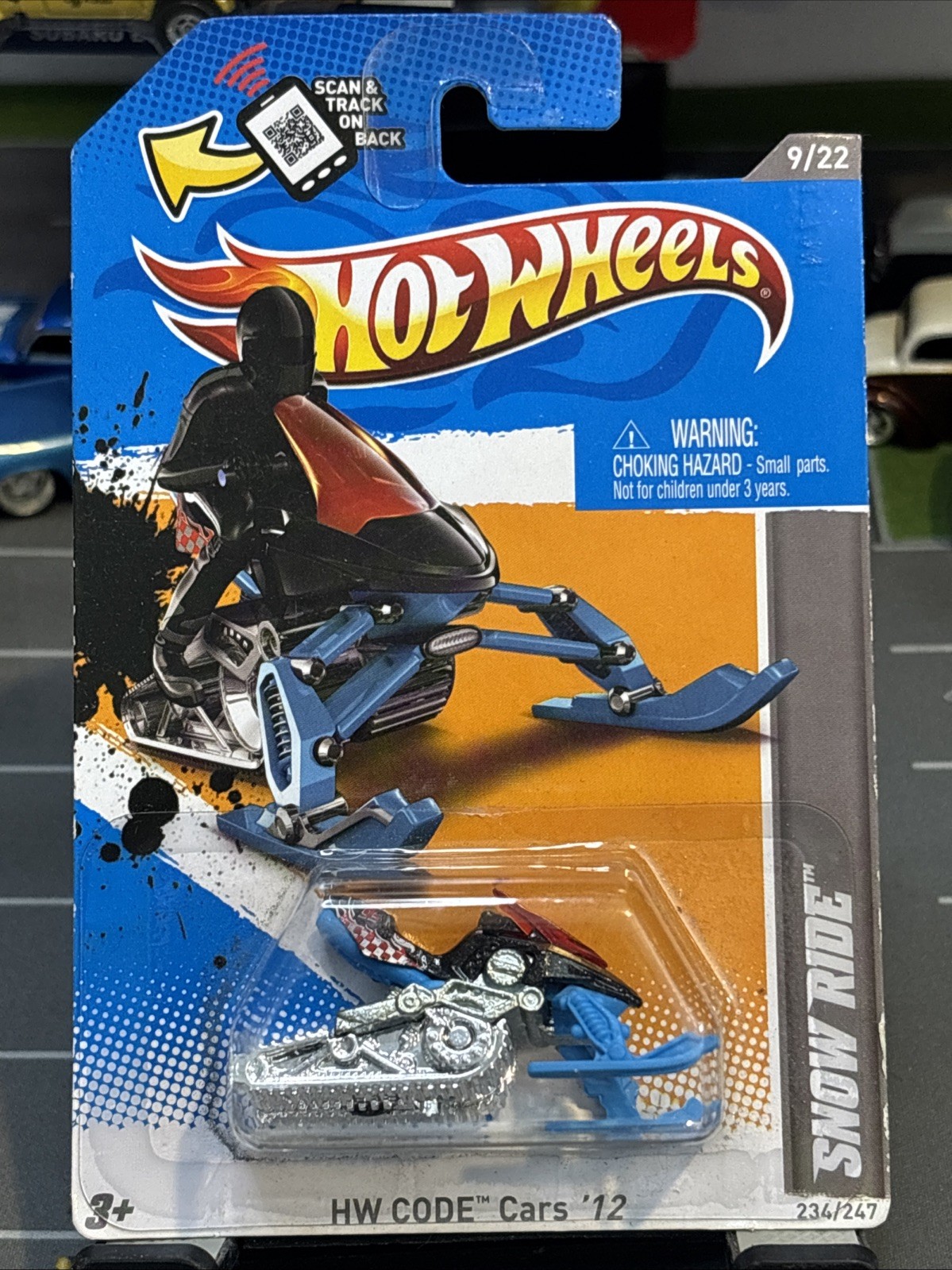 2012 Hot Wheels SNOW RIDE Black/Blue Code Cars #9/22 #234/247