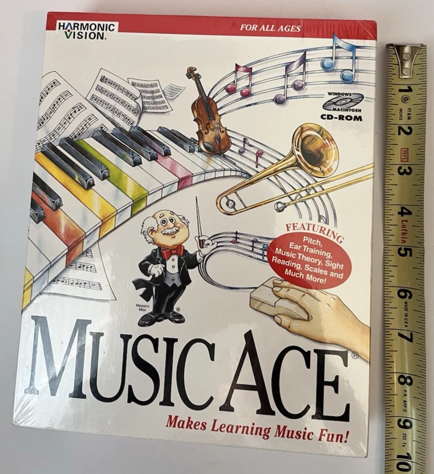 Music Ace Software Windows 3.1 95 Macintosh CD Harmonic Vision New Sealed - Image 3 of 4