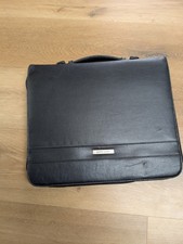 PIERRE CARDIN ZIP ORGANISER(B)-FOLIO/4 RING FOLDER-A4 SIZE-BLACK FAUX LEATHER