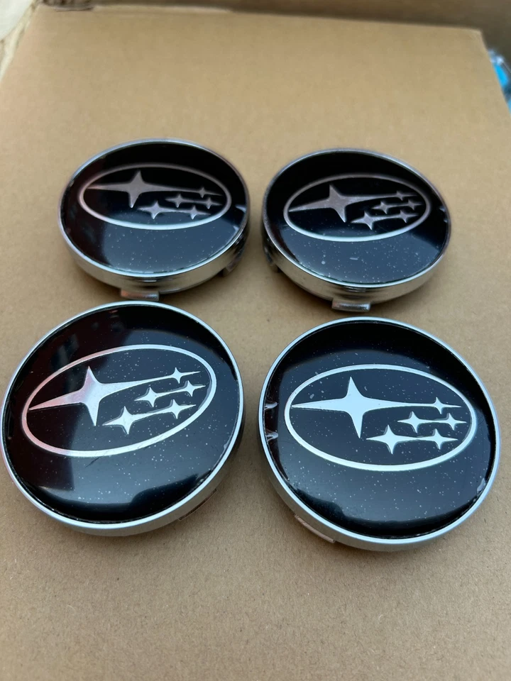 Set Of 4 Subaru Wheel Center Caps Black - Image 2 of 2