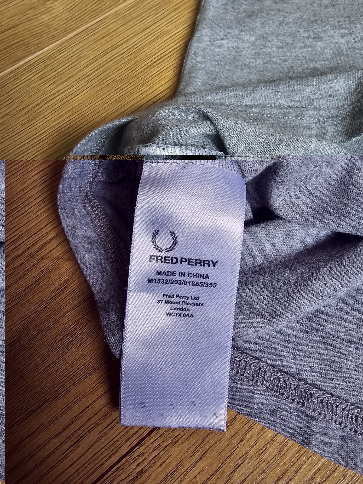Fred Perry Mens T-Shirt Grey Large Laurel Wreath Graphic Logo Short Sleeve XXL image 5