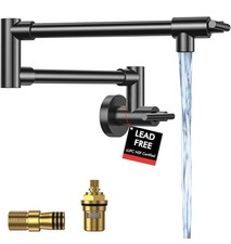 Pot Filler,Pot Filler Faucet Wall Mount-Metal Folding Stretchable-w/Swing Arm
