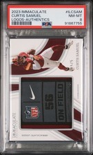 2023 Immaculate Collection #IL-CSAM Curtis Samuel 5/5 Immaculate Logos PSA 8