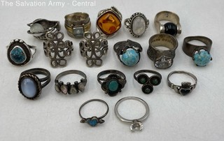 Modern Sterling Silver Fine Jewelry Designer Band Rings Size 5 8 Lot