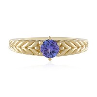 Cavill Tansanit Ring Damen 925Er Silber Vergoldet 0,40Ct Elegant Violett-
