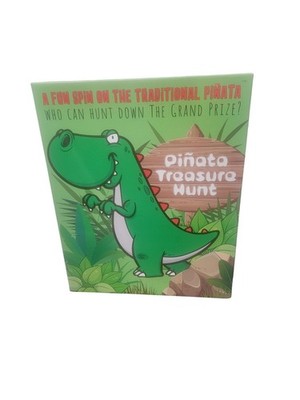 Dinosaur-Themed Piñata Treasure Hunt Game Set For Kids With Mini Piñata & Access