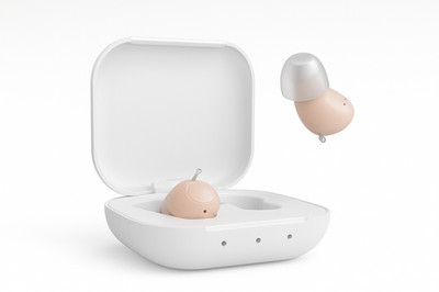 Audien Hearing Atom 2 Rechargeable Hearing Aid Noise Reduction 4 Modes Open Box