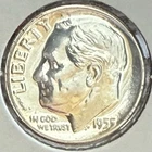 1955 Silver Roosevelt Dime U.S. PROOF condition Free Shipping!