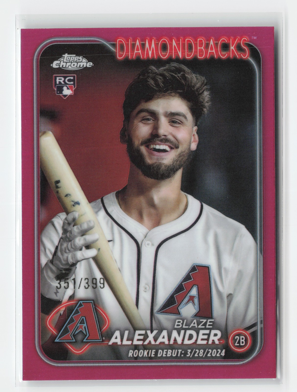 2024 Topps Chrome Update #USC62 Blaze Alexander Magenta Refractors #/399