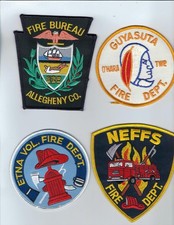 Pennsylvania towns Lot of 4 Fire Dept Patches
