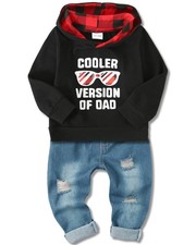 12-18 Months Baby Boy Clothes, 2pcs Fall Winter Outfit Sets Long Sleeve Lette...