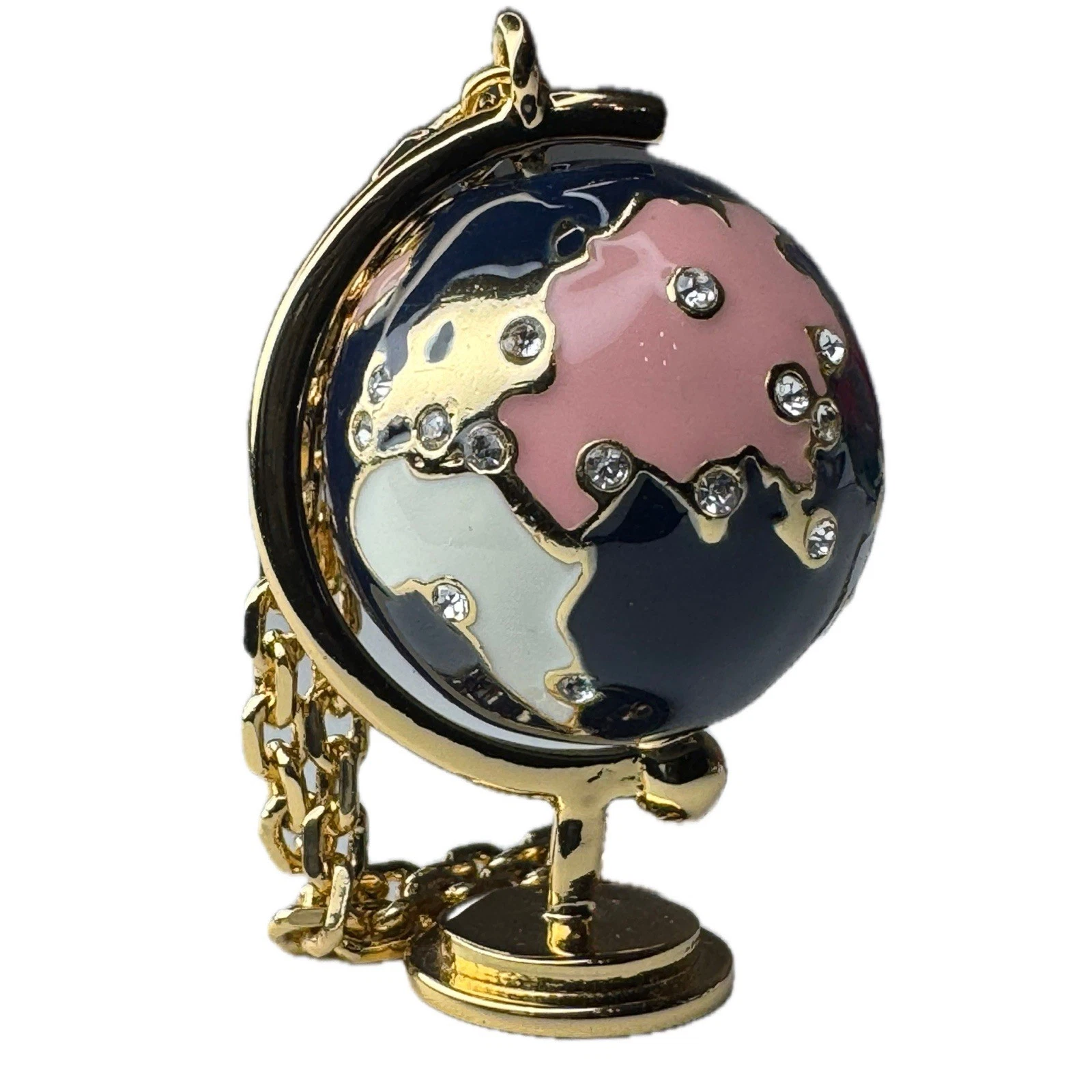 Collana globo mondiale placcato oro 12 Kt KATE SPADE Taking Flight WBRUC290