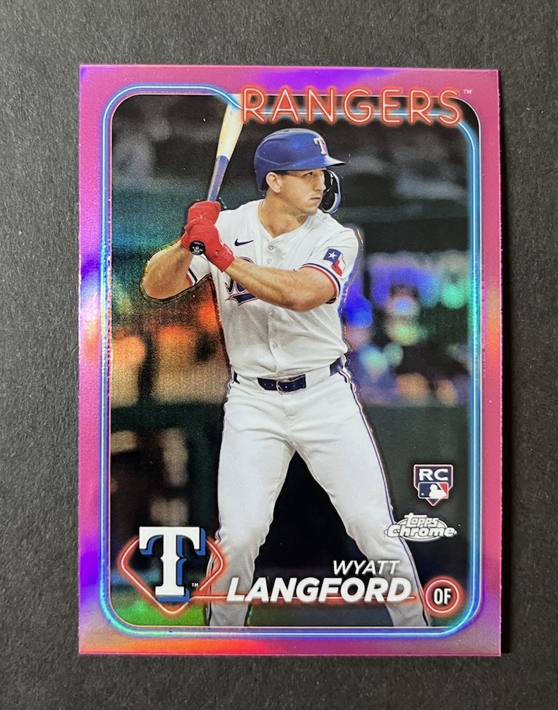 2024 Topps Chrome - Wyatt Langford #122 Pink Refractor (RC)
