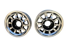 Vintage 14x5.5 4 Lug Pair Of Turbine Bullet Western Wheels 4 4.5 114.3