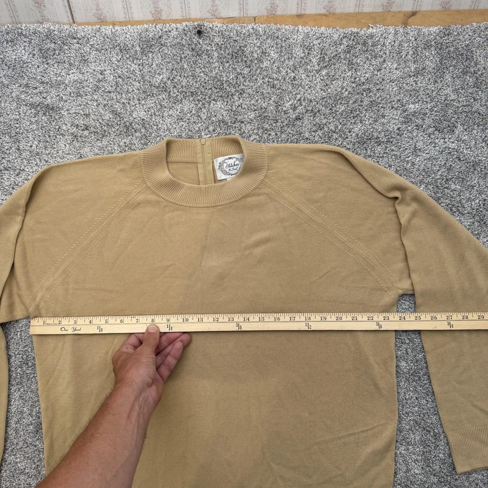 Suéter Vintage Stitches In Time Talla 1X Plus Luxelon Acrílico Minimalista Abuelo Foto 3 de 4