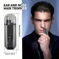 Nose Ear Hair Trimmer for Men - USB C Rechargeable Portable Fast Charge, Compact