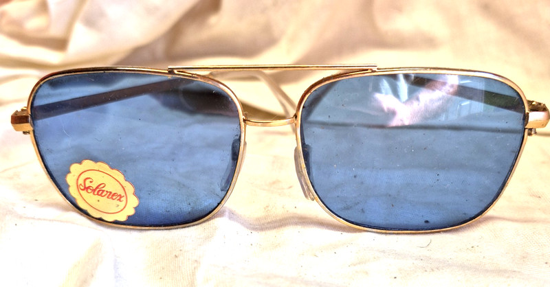 Sunglasses Blue Glass For Women Men Vintage Sports Driving Metal Aviator 